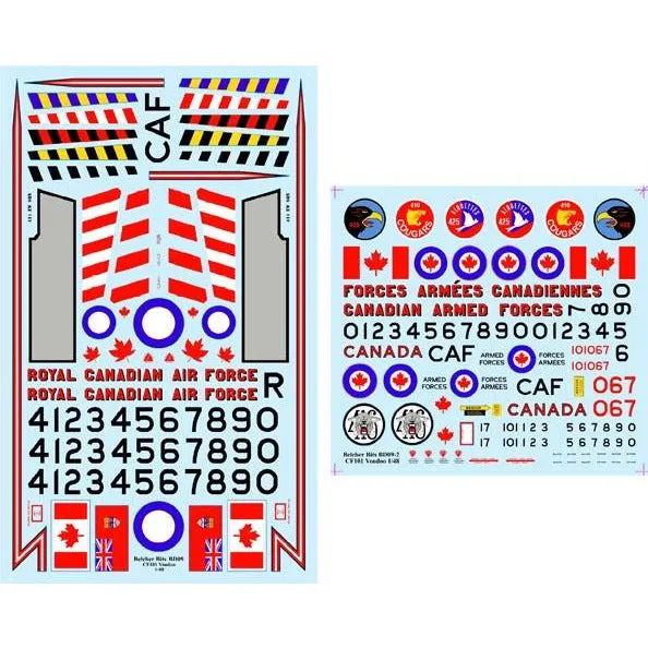 1/48 Canadian Trackers RCN/CAF 1957-1990 decals