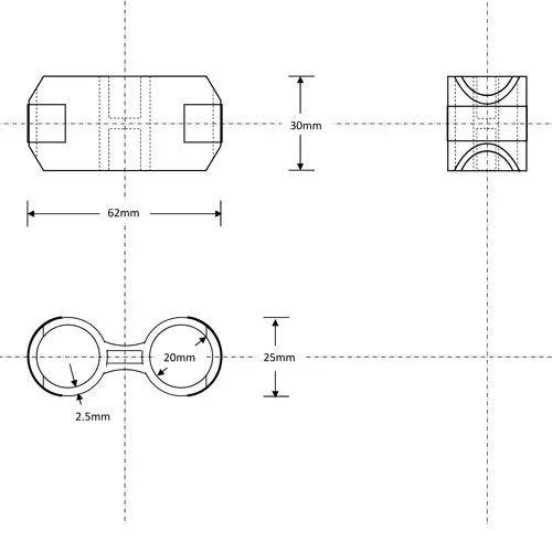 19mm Tube Hinge Joint