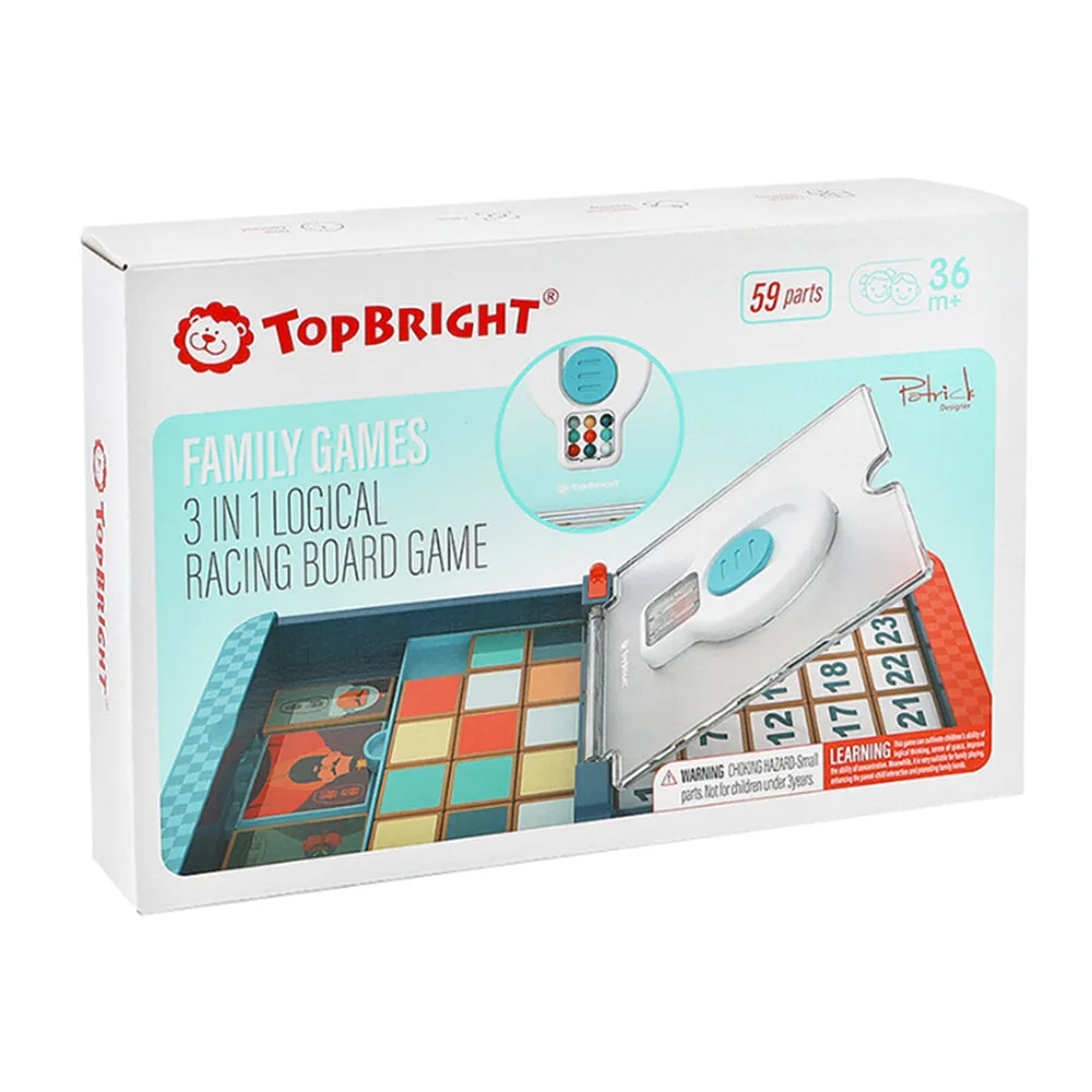 3-in-1 Logical Racing Board Game
