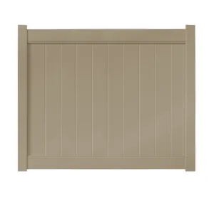6' x 5' Khaki Single Swing Vinyl Gate