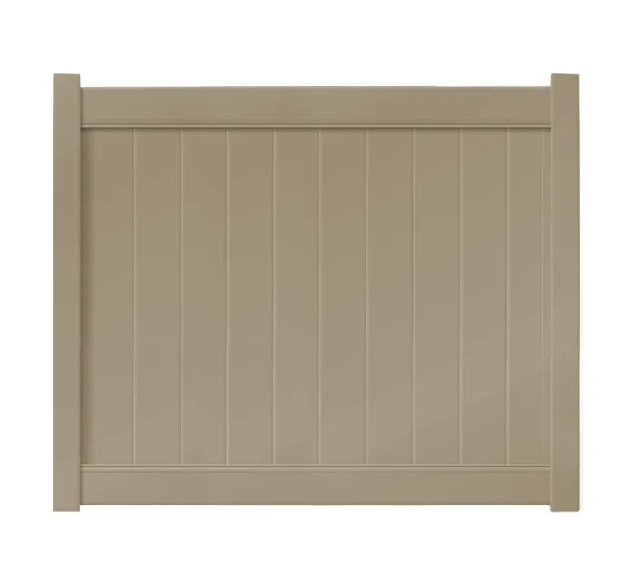 6' x 5' Khaki Single Swing Vinyl Gate