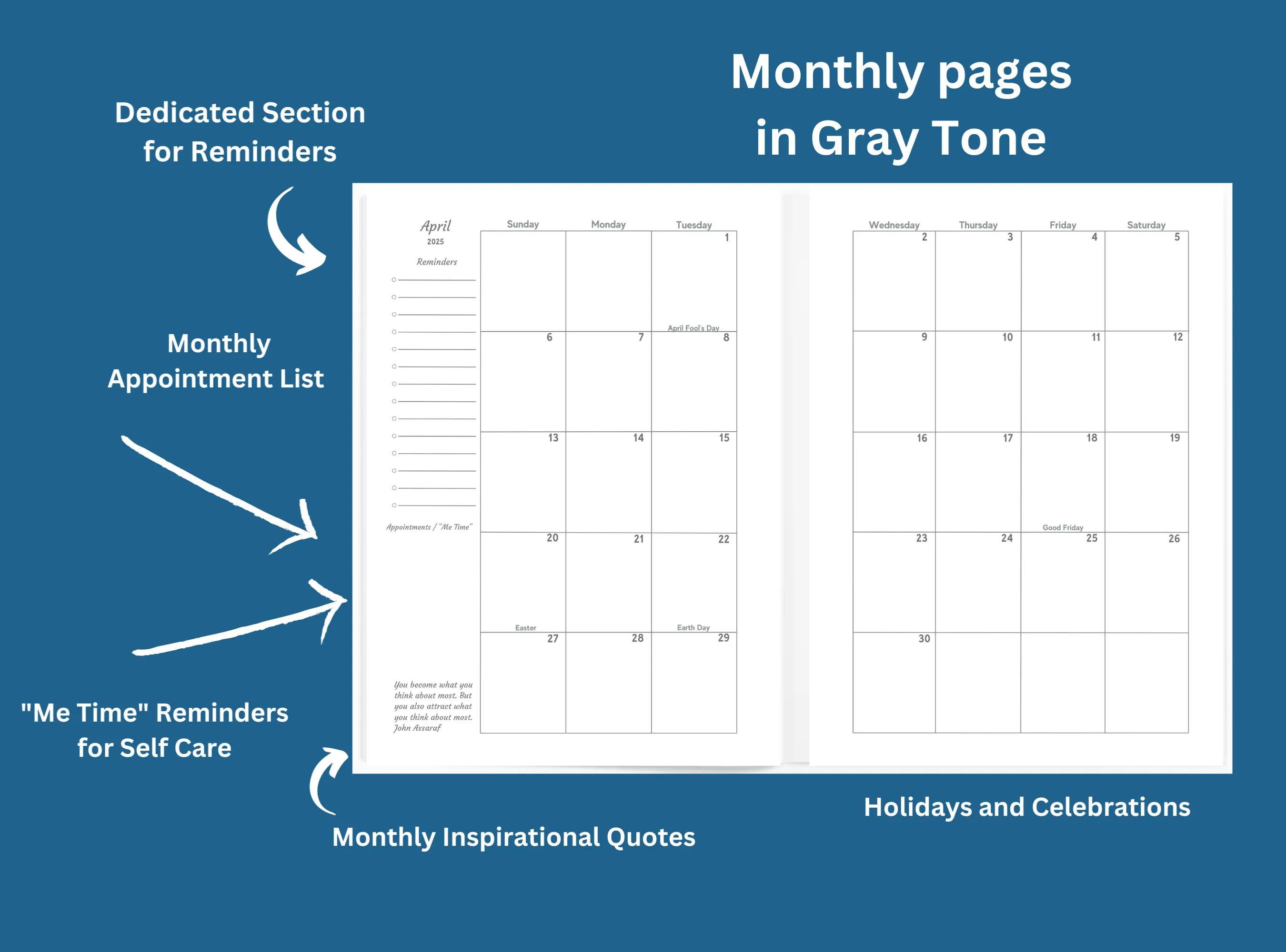 All in One Planner 2025:  Moonflower