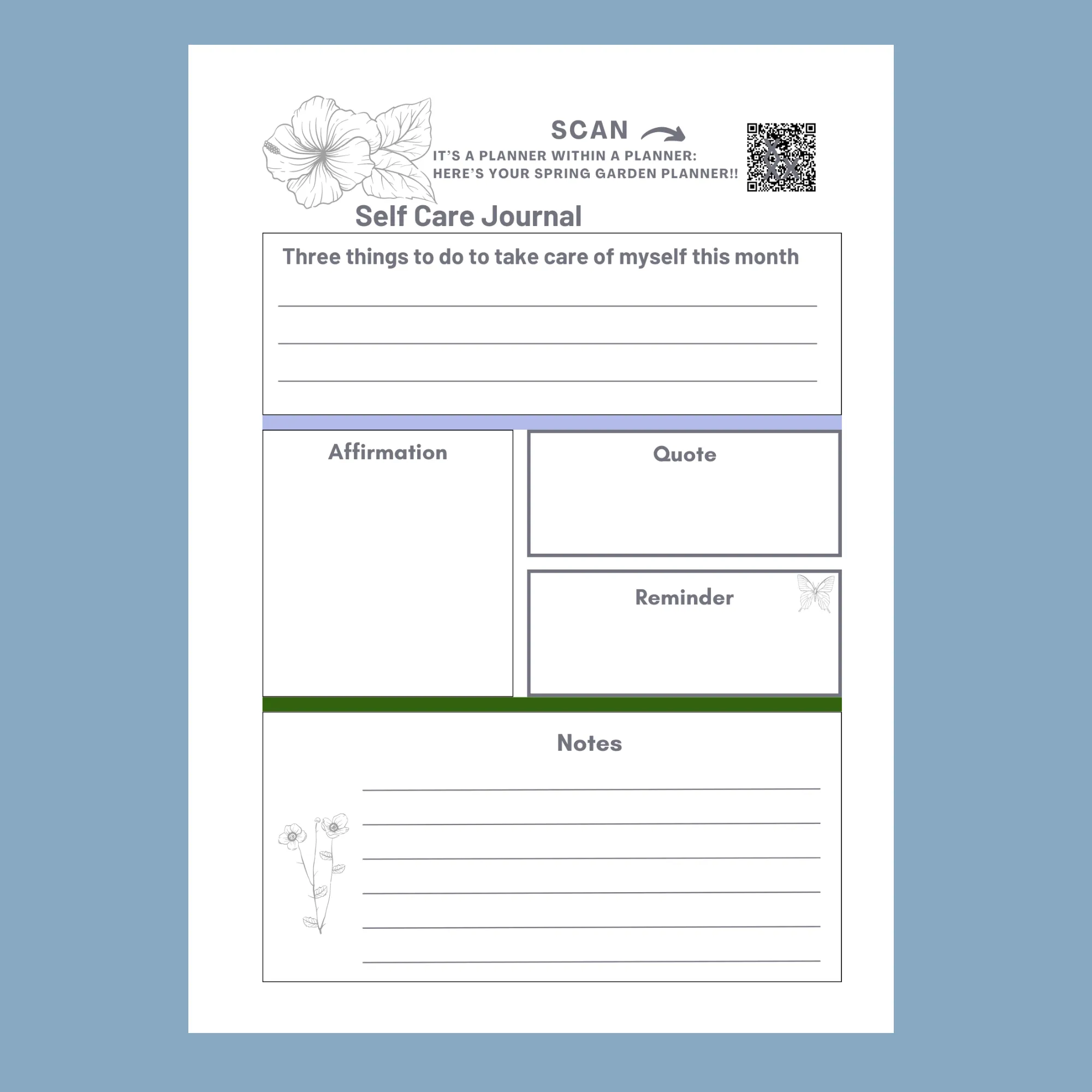 All in One Planner 2025:  Moonflower