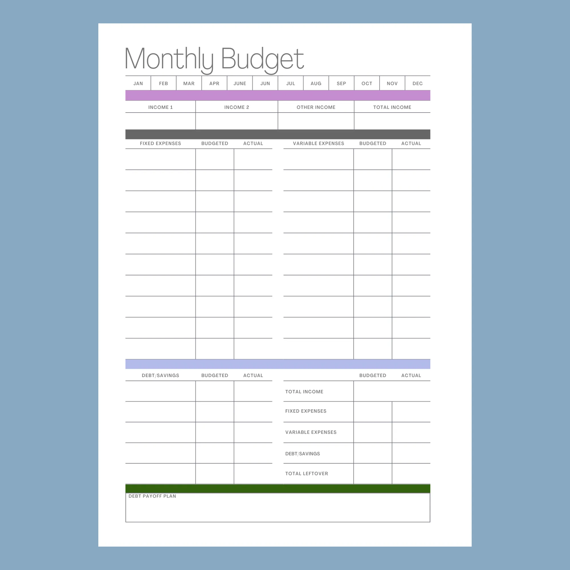 All in One Planner 2025:  Moonflower
