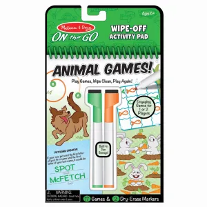Animal Games Wipe-Off Activity Pad
