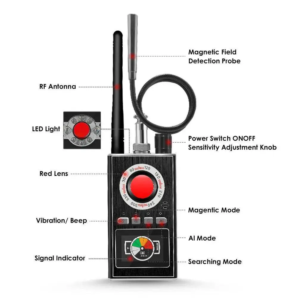 Anti Spy Hidden Camera Detector | Audio Bug Finder GPS Signal Tracker
