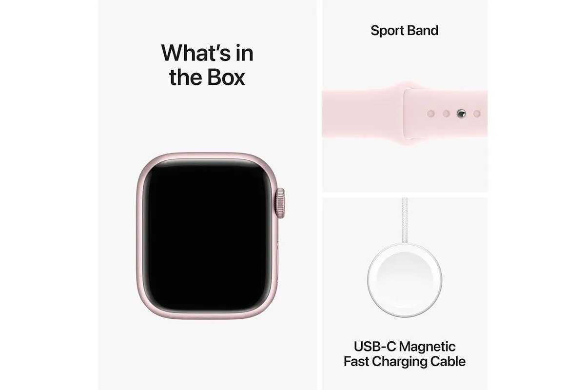 Apple Watch Series 9  Cellular | 41mm | Pink Aluminium Light Pink Sport Band S/M
