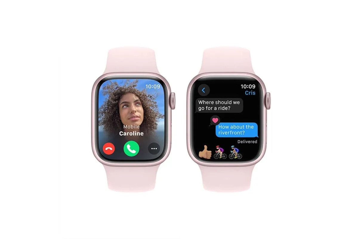 Apple Watch Series 9  Cellular | 41mm | Pink Aluminium Light Pink Sport Band S/M
