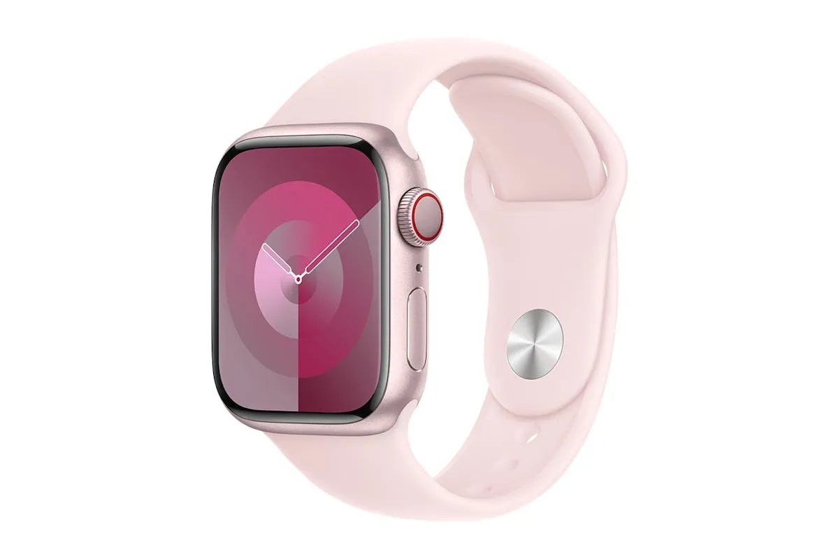 Apple Watch Series 9  Cellular | 41mm | Pink Aluminium Light Pink Sport Band S/M