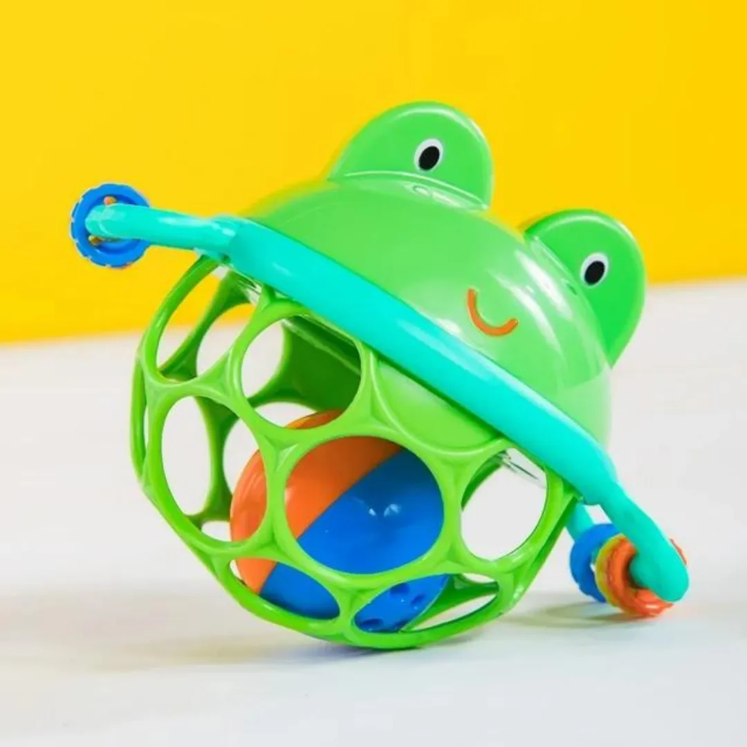 Bright Starts Oball Jingle & Shake Pal Rattle - Green Frog 0M 