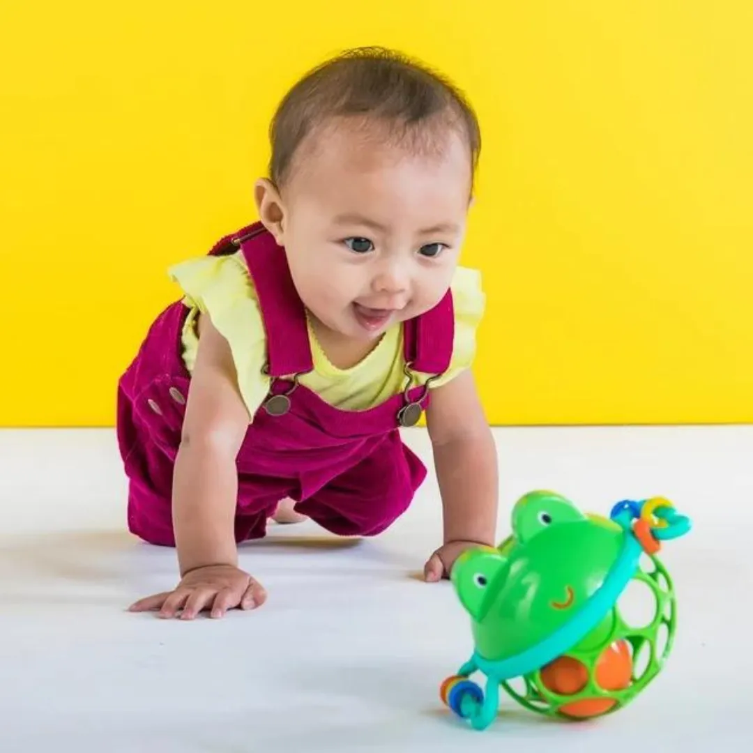 Bright Starts Oball Jingle & Shake Pal Rattle - Green Frog 0M 