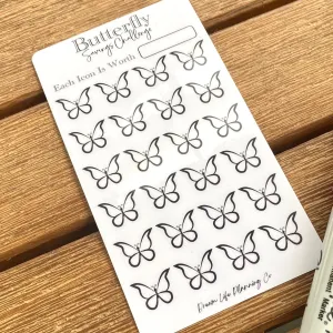 Butterfly Savings Challenge Cards