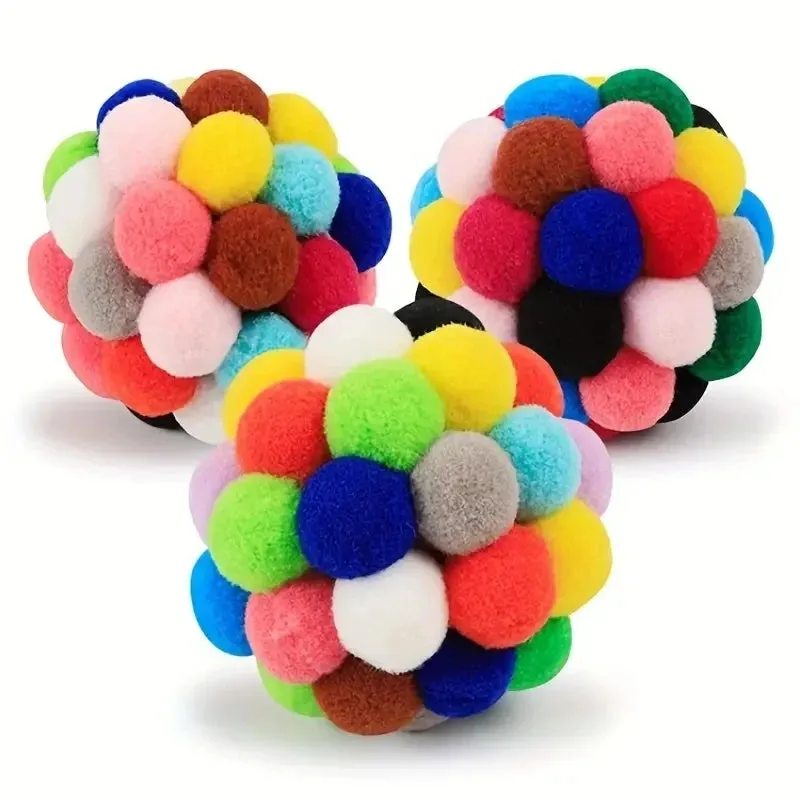 Cat Plush Bell Ball Toys Set