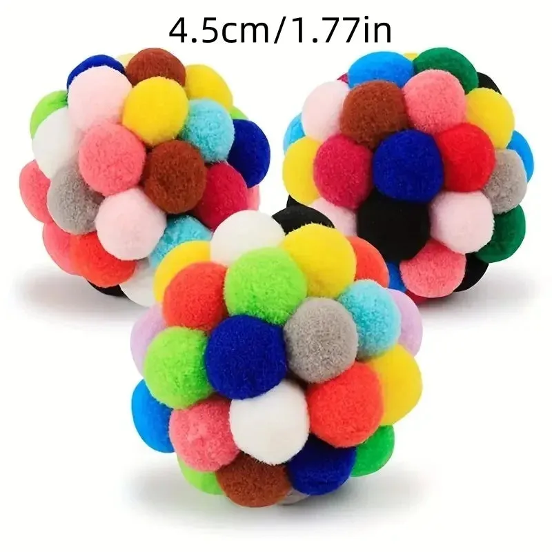 Cat Plush Bell Ball Toys Set