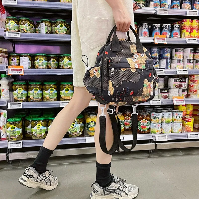 Christmas Gift High quality cute printed backpack women's Kawaii multifunctional portable shoulder bag Fashion young female student school bag