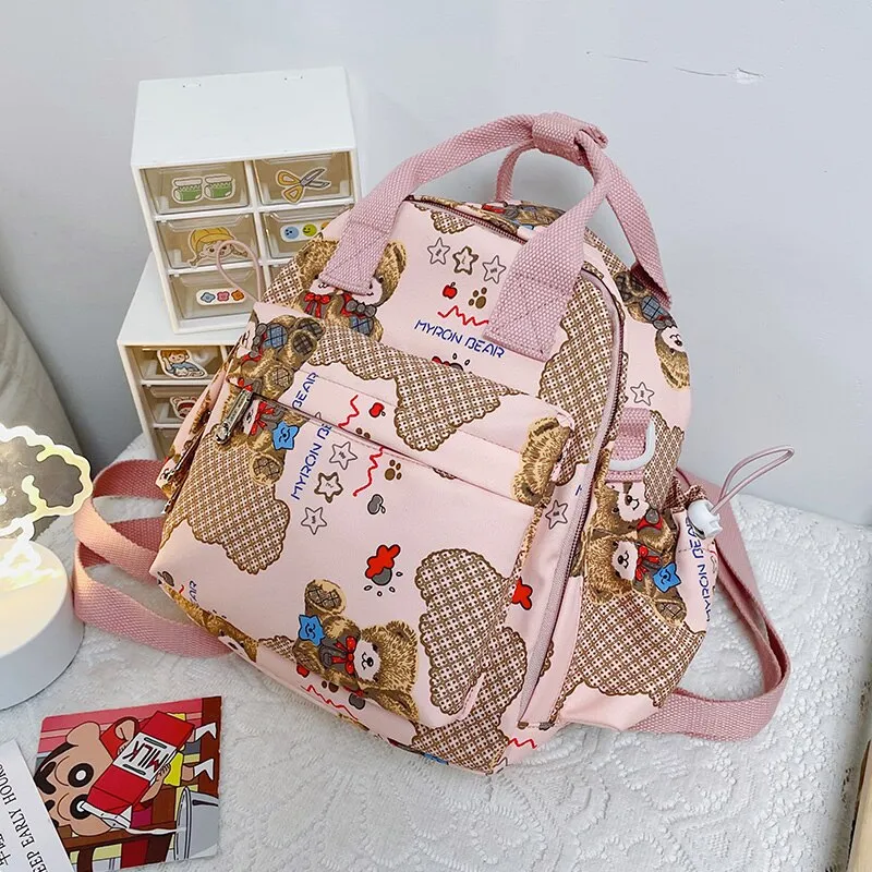 Christmas Gift High quality cute printed backpack women's Kawaii multifunctional portable shoulder bag Fashion young female student school bag