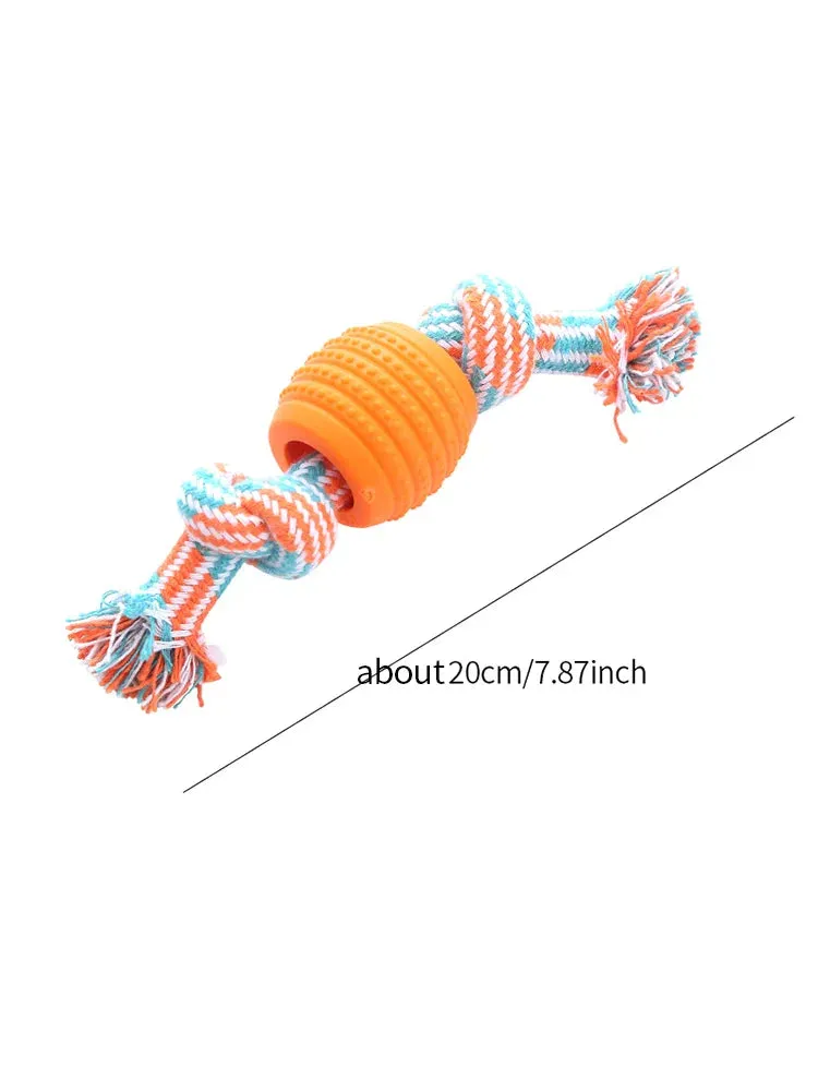 Cotton Rope Double Knot Ball Dog Toy – Bite-Resistant Tooth Cleaning Toy