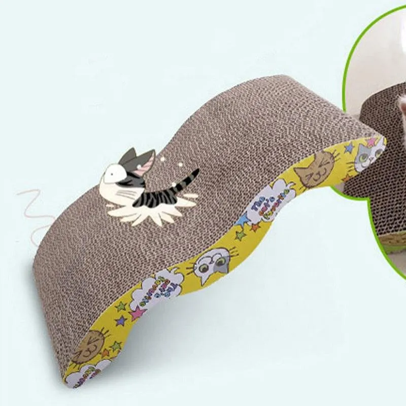 Cute Creatively Designed Wood Cat's Scratcher