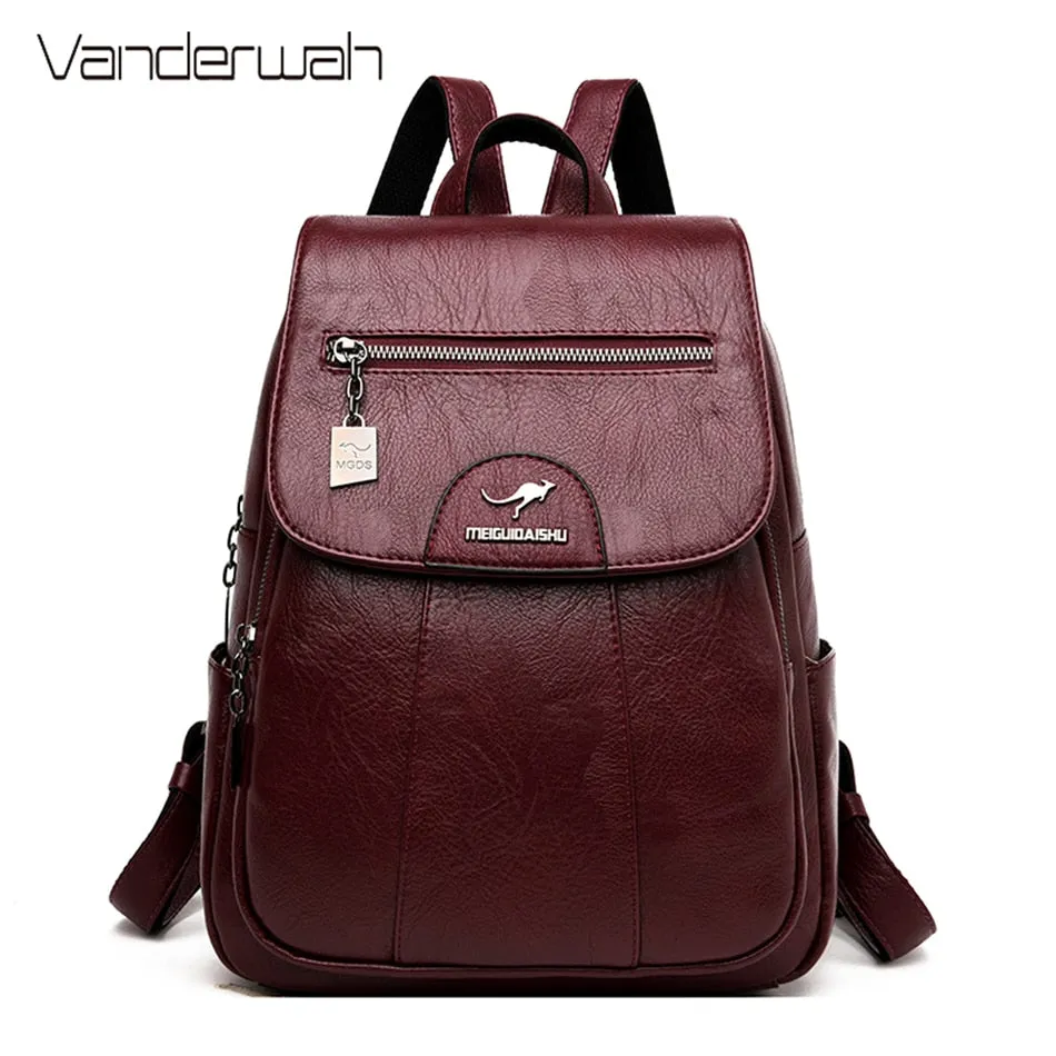 Designer Leather Backpack
