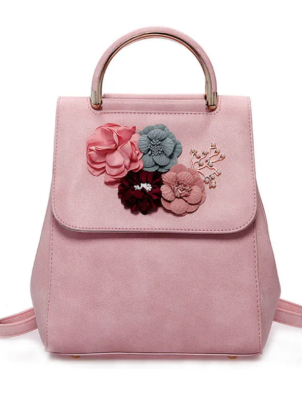 Dimensional Flower Shoulder Bag Women Backpack