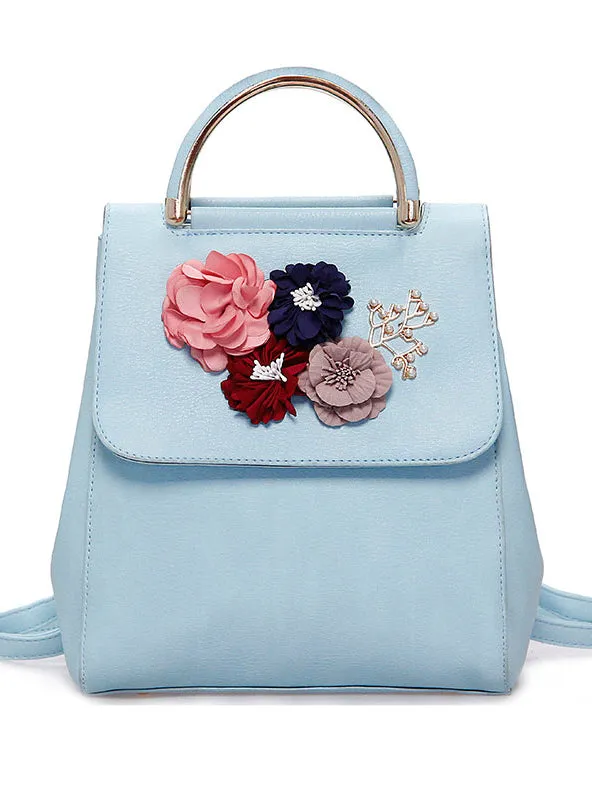Dimensional Flower Shoulder Bag Women Backpack