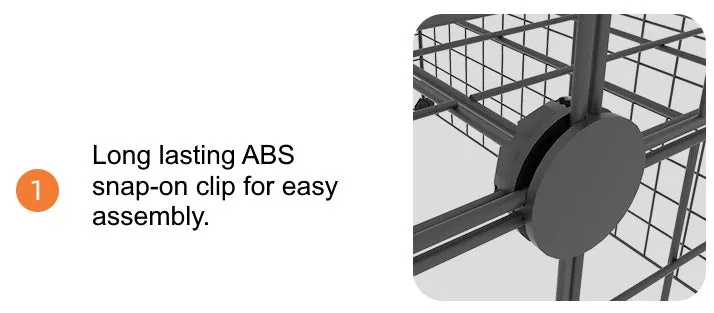 DIY Cage Playpen Fence Small Animal Cage System for Indoor Outdoor (Metal 1.5cm)