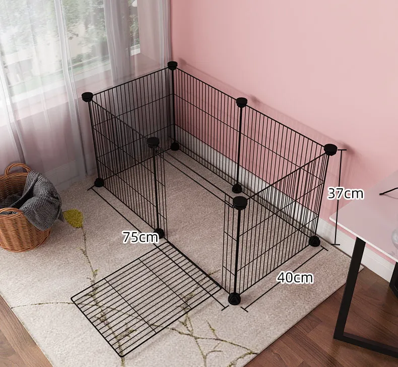 DIY Cage Playpen Fence Small Animal Cage System for Indoor Outdoor (Metal 1.5cm)
