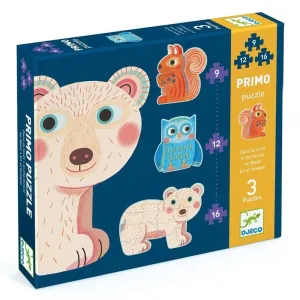 Djeco Primo Puzzle- In the Forest,  9,12,16pcs