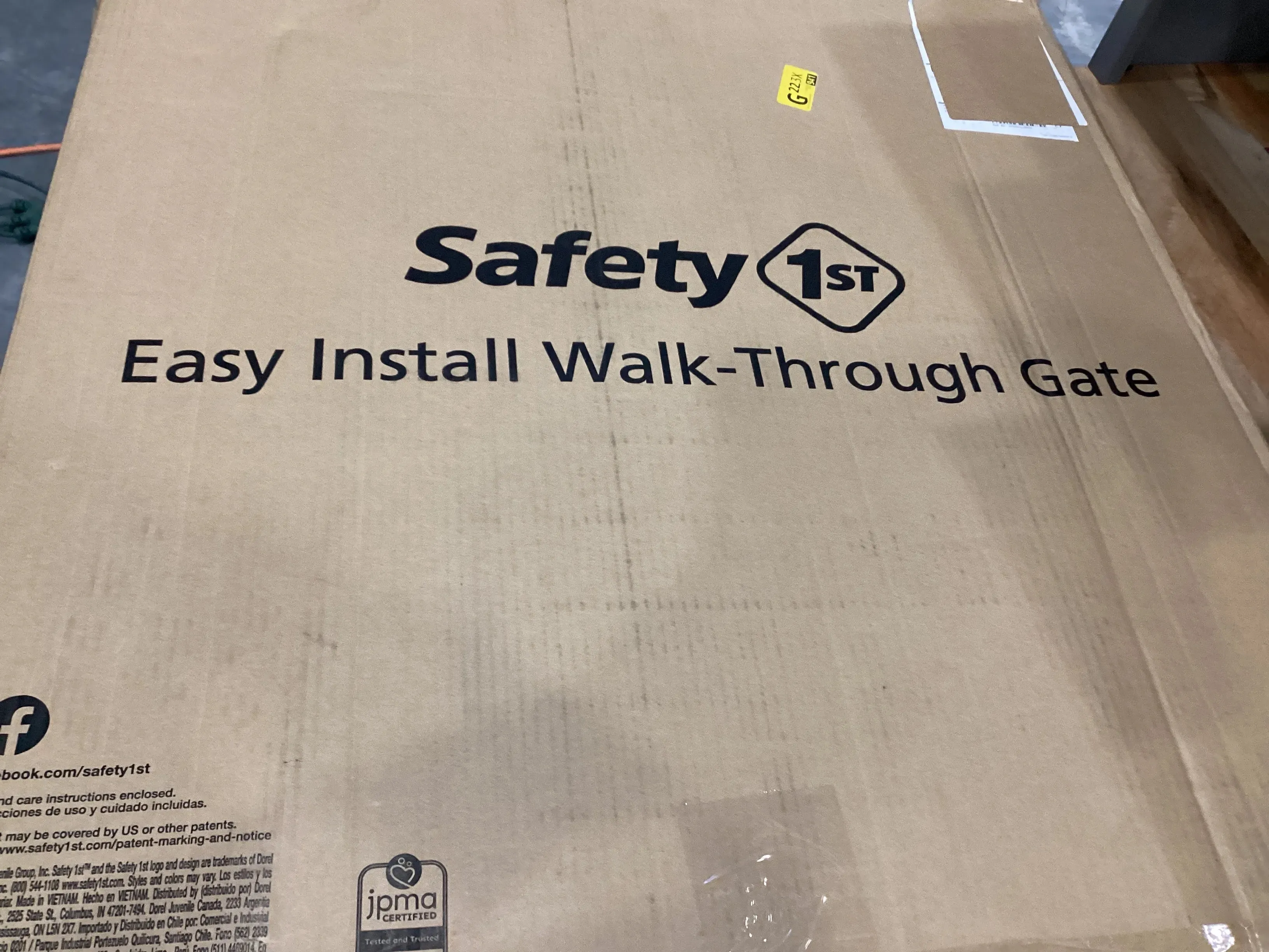 Easy Install Walk Through Baby Gate - Black