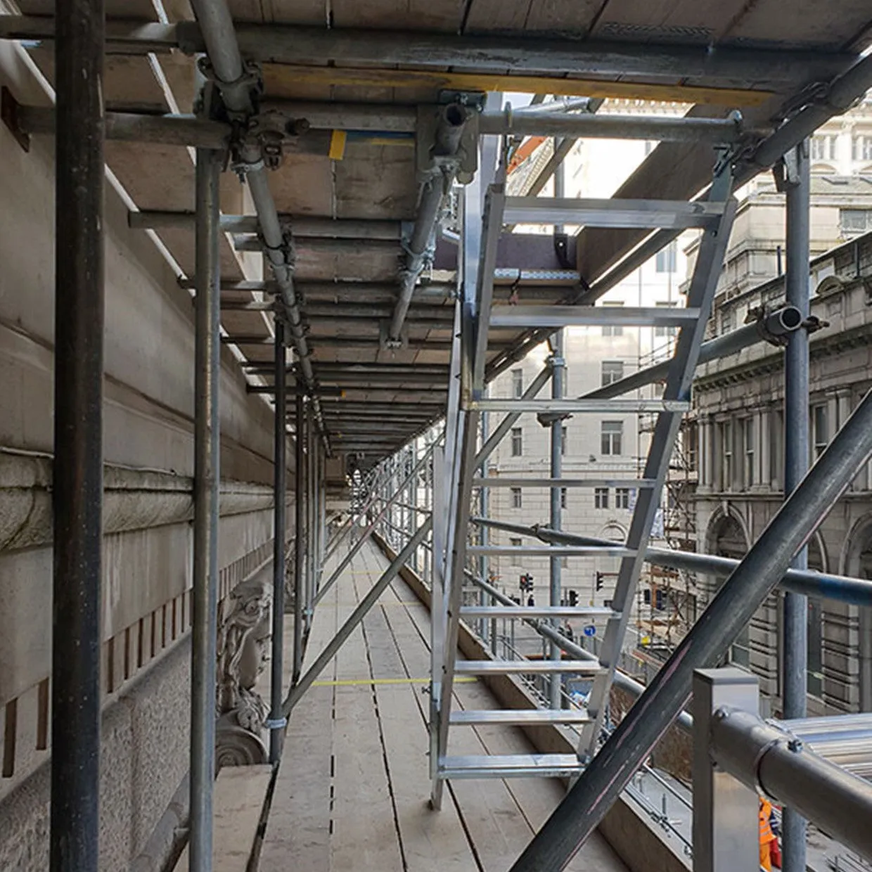 Fixed Scaffold Stair with 2x Handrails