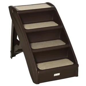 Foldable Pet Stairs for Cats, 62cm - Dark Brown
