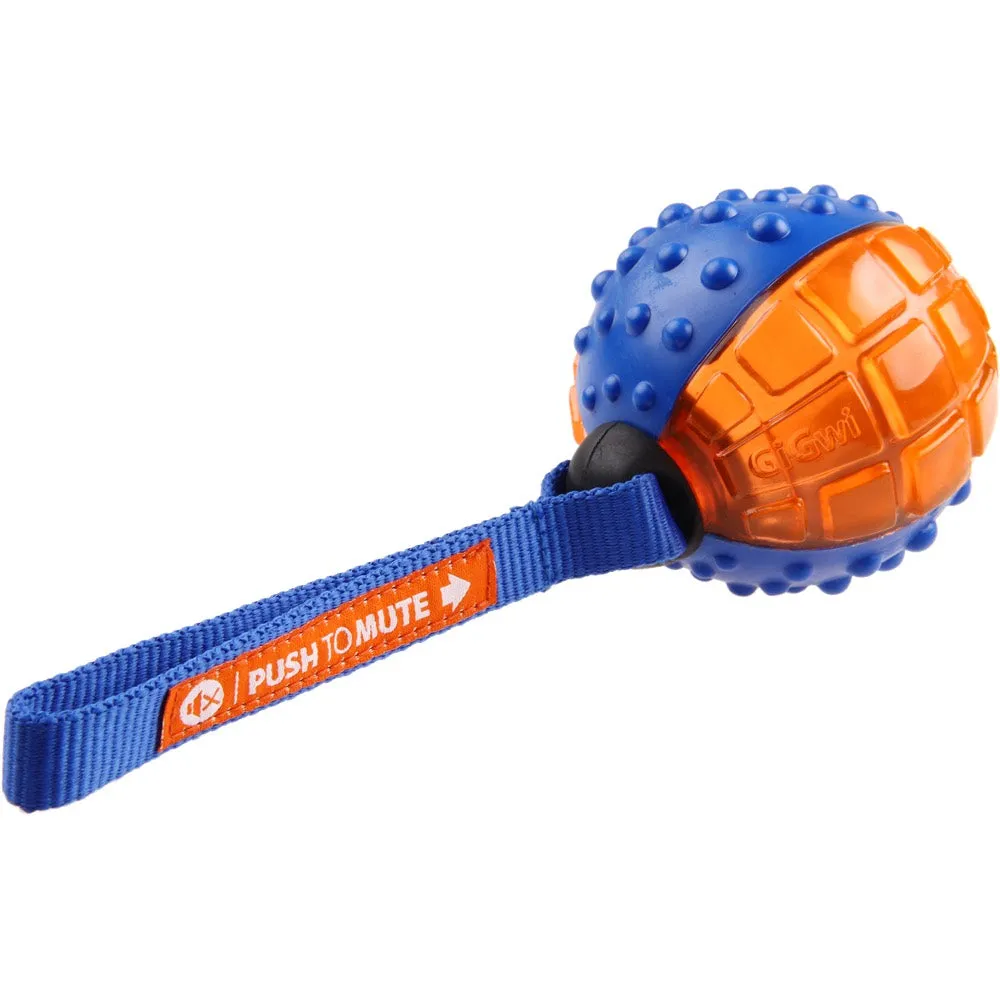 GiGwi Push To Mute Ball Dog Toy (Blue/Orange)