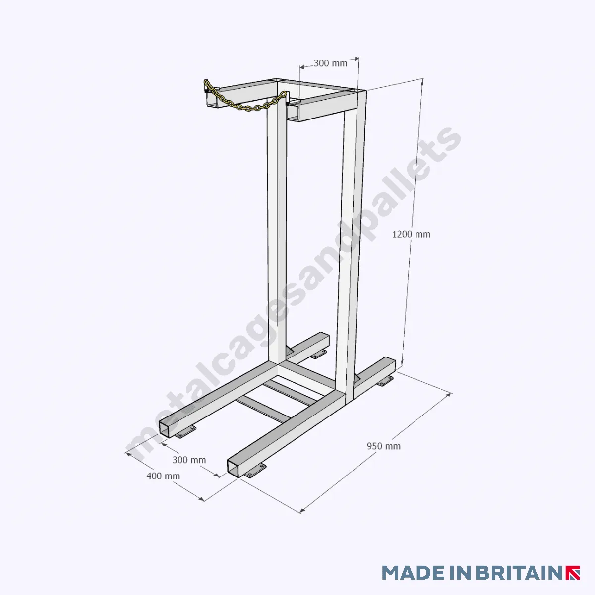 Heavy Duty Gas Bottle Cylinder Floor Stand (1, 3 or 6 Cylinders)