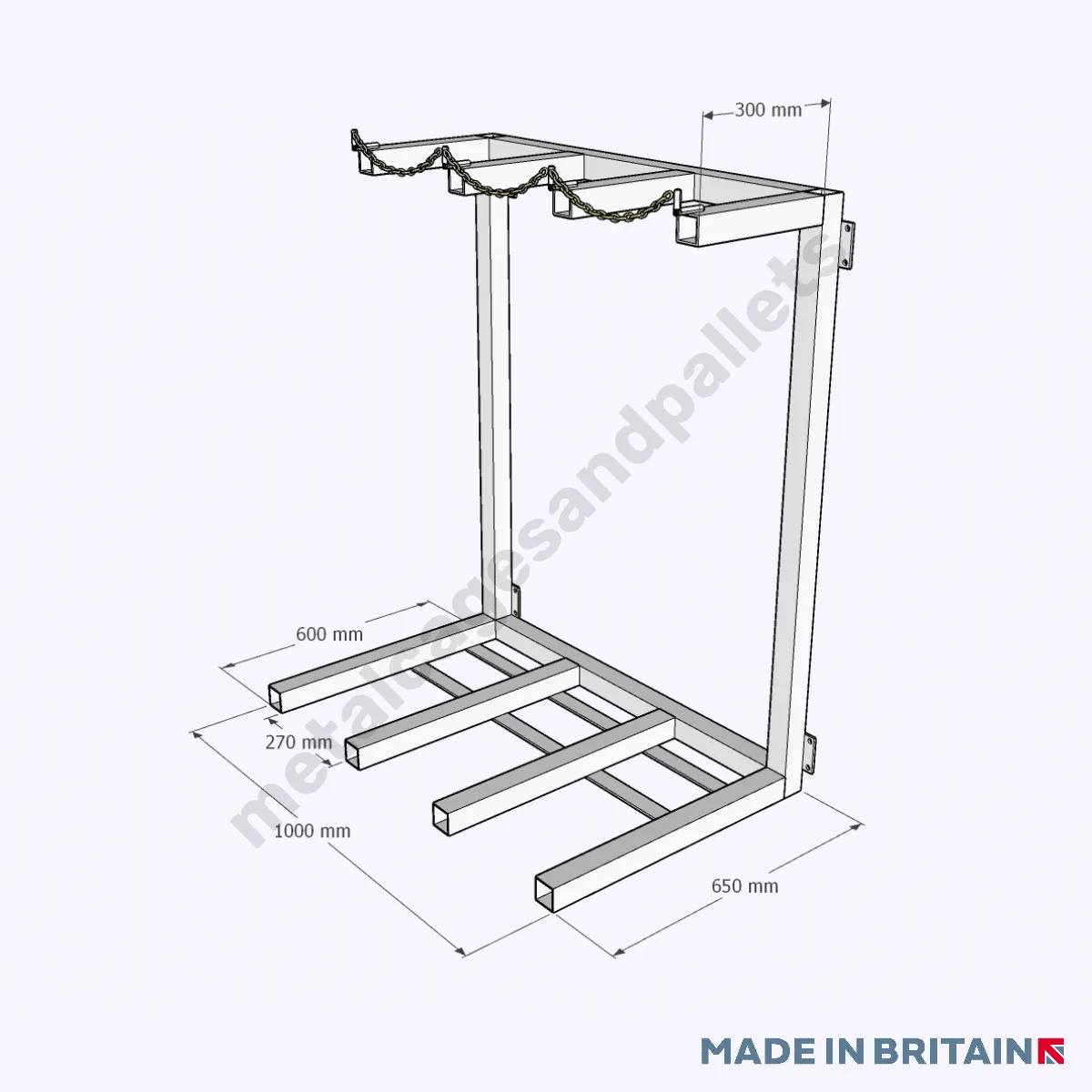 Heavy Duty Gas Bottle Cylinder Floor Stand (1, 3 or 6 Cylinders)