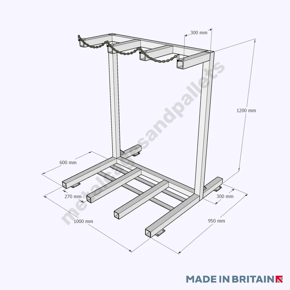 Heavy Duty Gas Bottle Cylinder Floor Stand (1, 3 or 6 Cylinders)