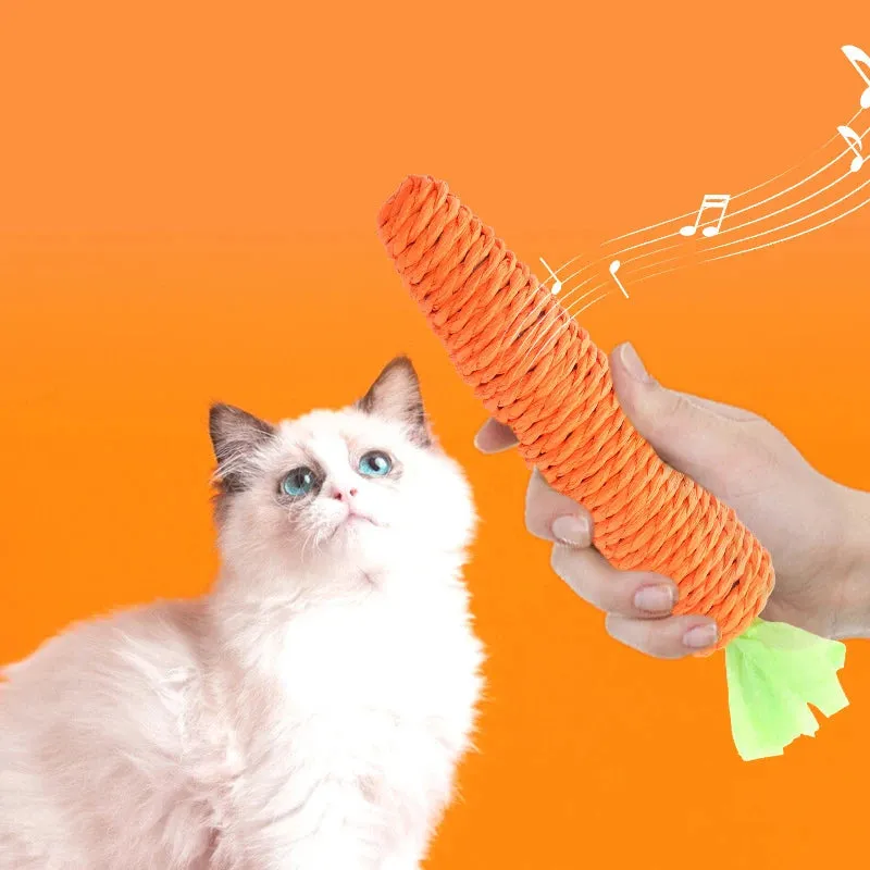 Interactive Carrot Chew Toy for Cats