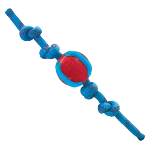 KONG Jaxx Brights Ball W/Rope Assorted Dog Toys