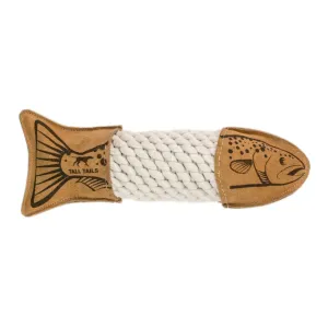 Leather Trout Crunch Dog Toy