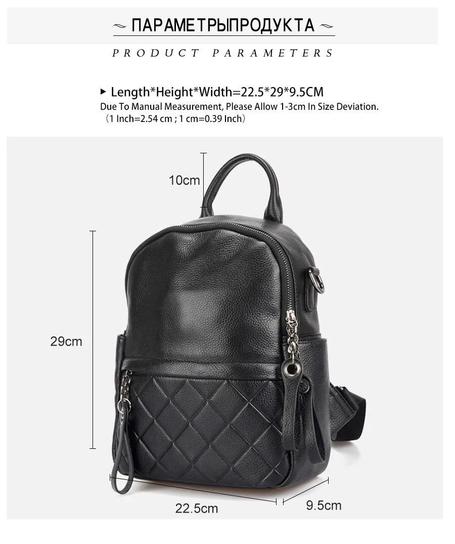 Leather Vintage Women Backpack Daily Holiday Knapsack Casual Travel Bags Girl's Schoolbag