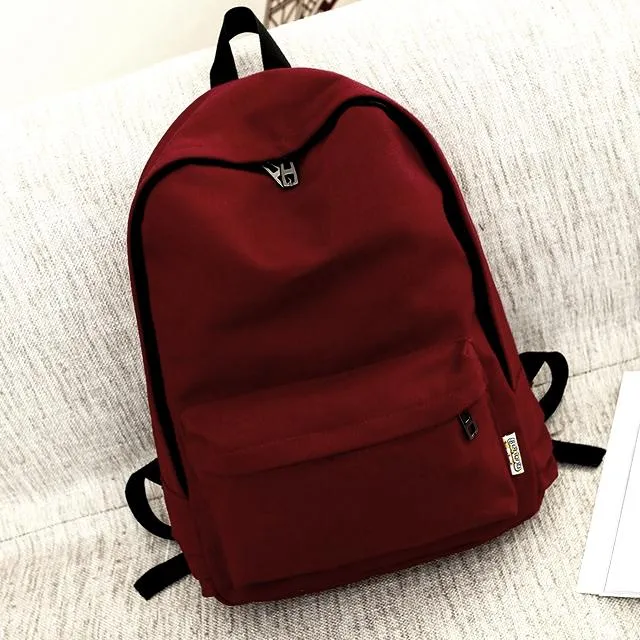 Lemon Kitten Simple Canvas Backpack
