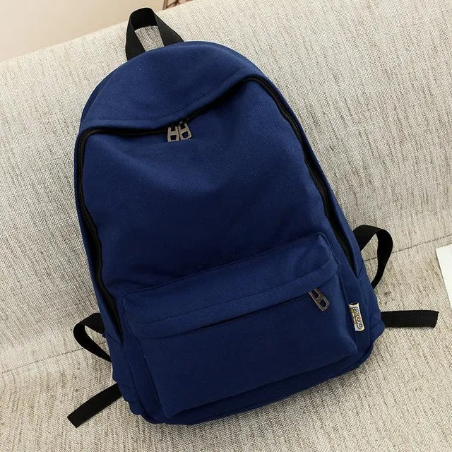 Lemon Kitten Simple Canvas Backpack