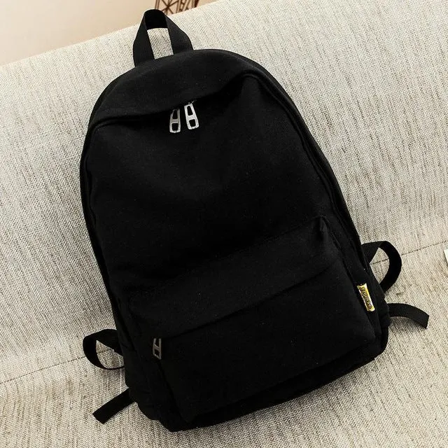 Lemon Kitten Simple Canvas Backpack