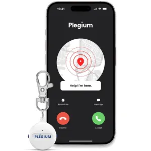 Plegium Smart Emergency Button Personal Keychain GPS Tracker Panic Alarm