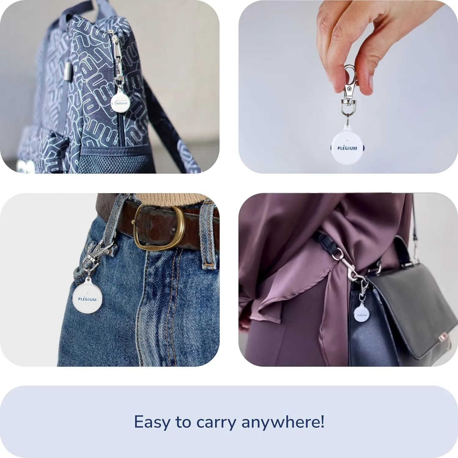 Plegium Smart Emergency Button Personal Keychain GPS Tracker Panic Alarm