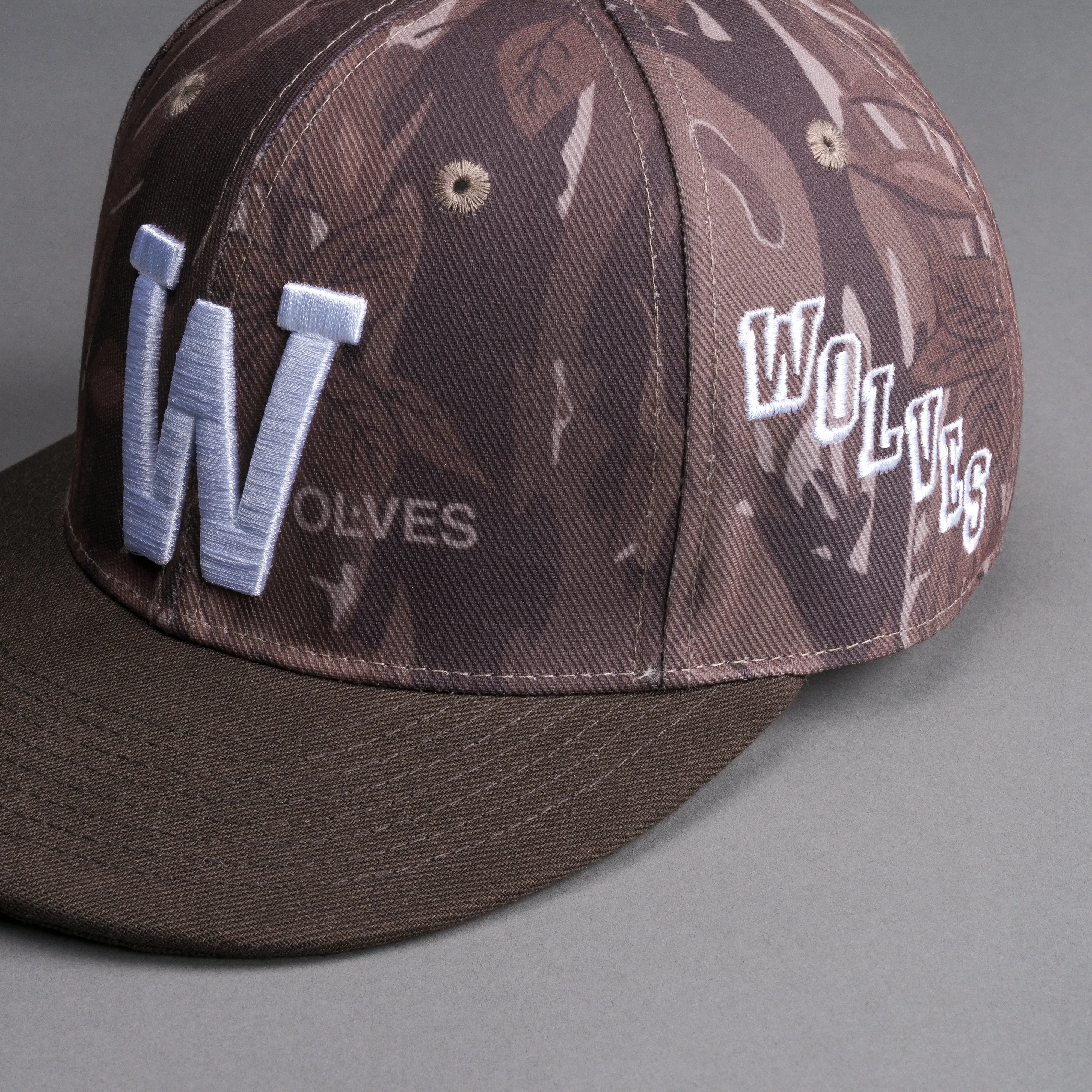 "W" Stairs Fitted Hat in Oak Norse Camo
