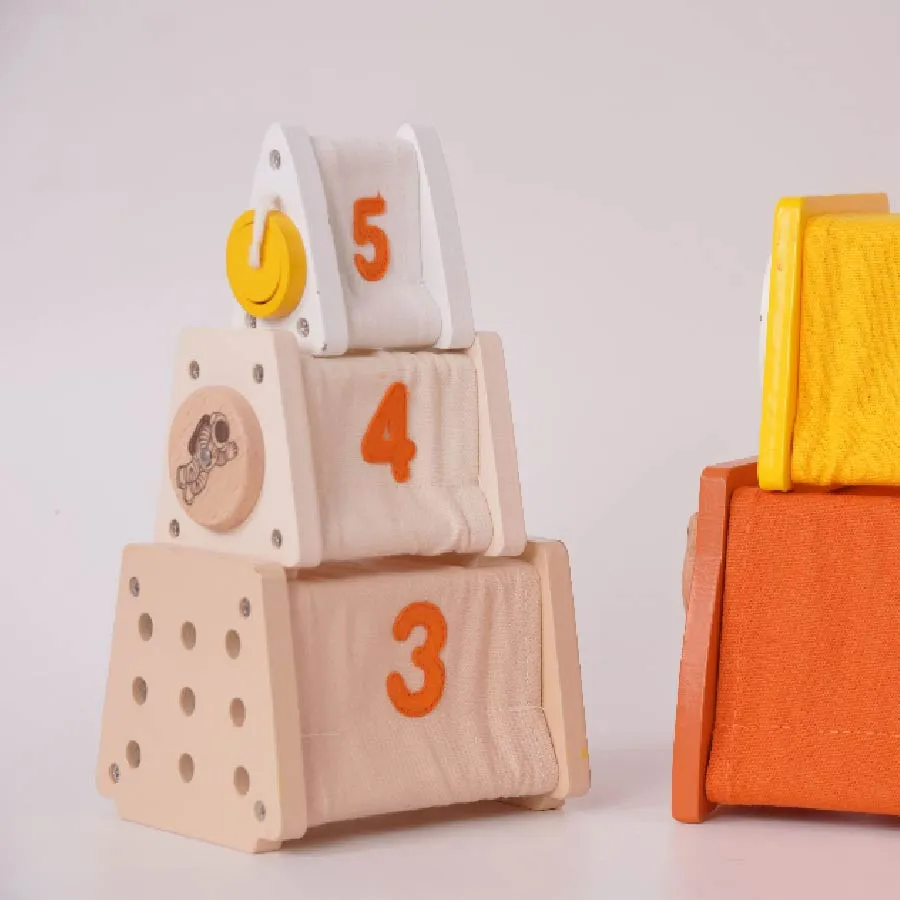 Rocket Building Blocks Wooden Montessori Toys KL09
