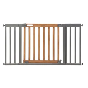 The Thruway 60XW Series Extra Wide Safety Pet and Baby Gate, 36"-60" Wide - Honey Oak