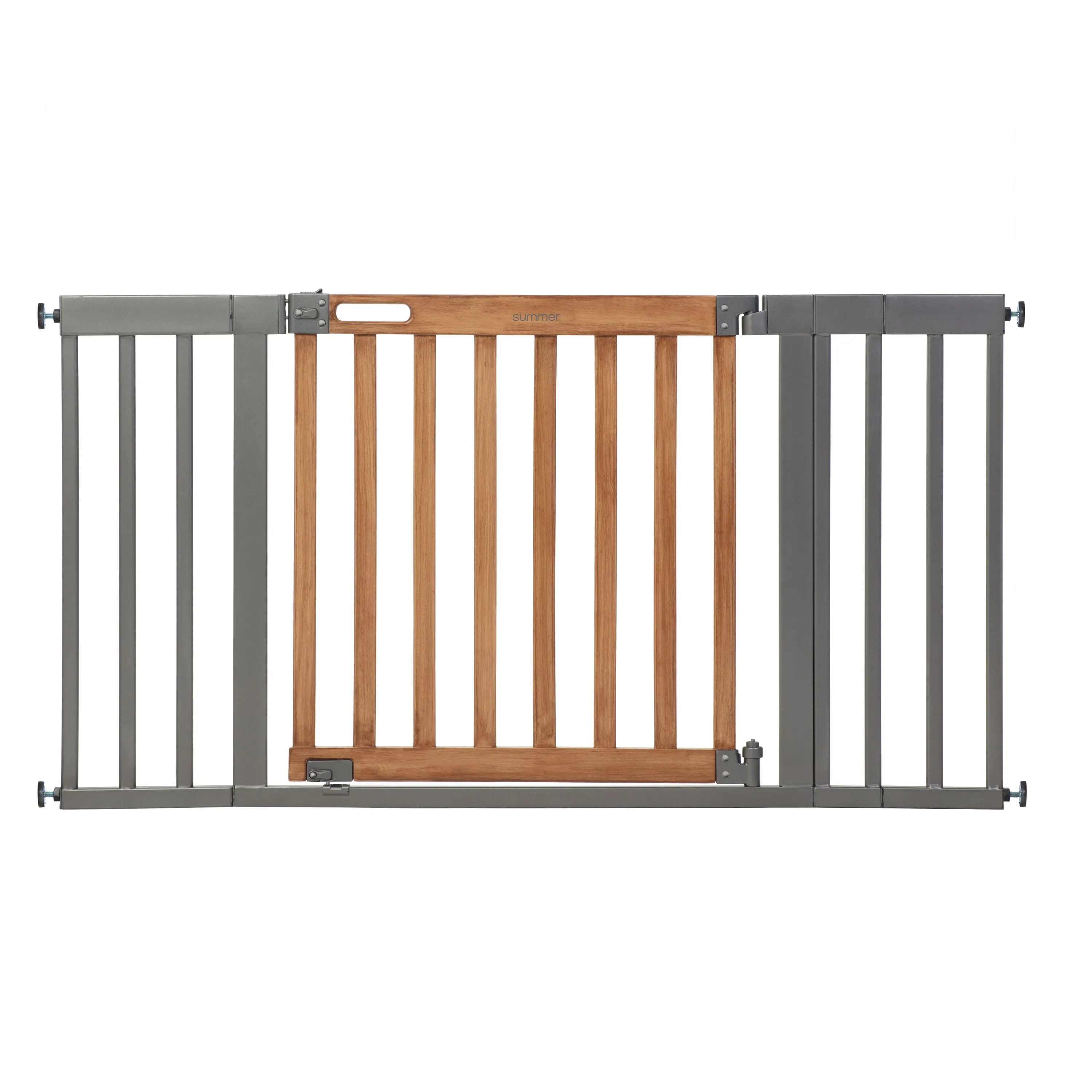 The Thruway 60XW Series Extra Wide Safety Pet and Baby Gate, 36"-60" Wide - Honey Oak