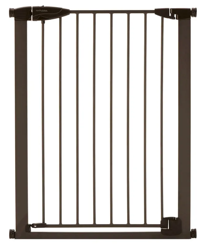 Toddleroo by North States 5323 Child Safety Gate, Metal, Gray, Matte Bronze, 36 in H Dimensions, Triple-Lock, Self Lock :EA: QUANTITY: 1