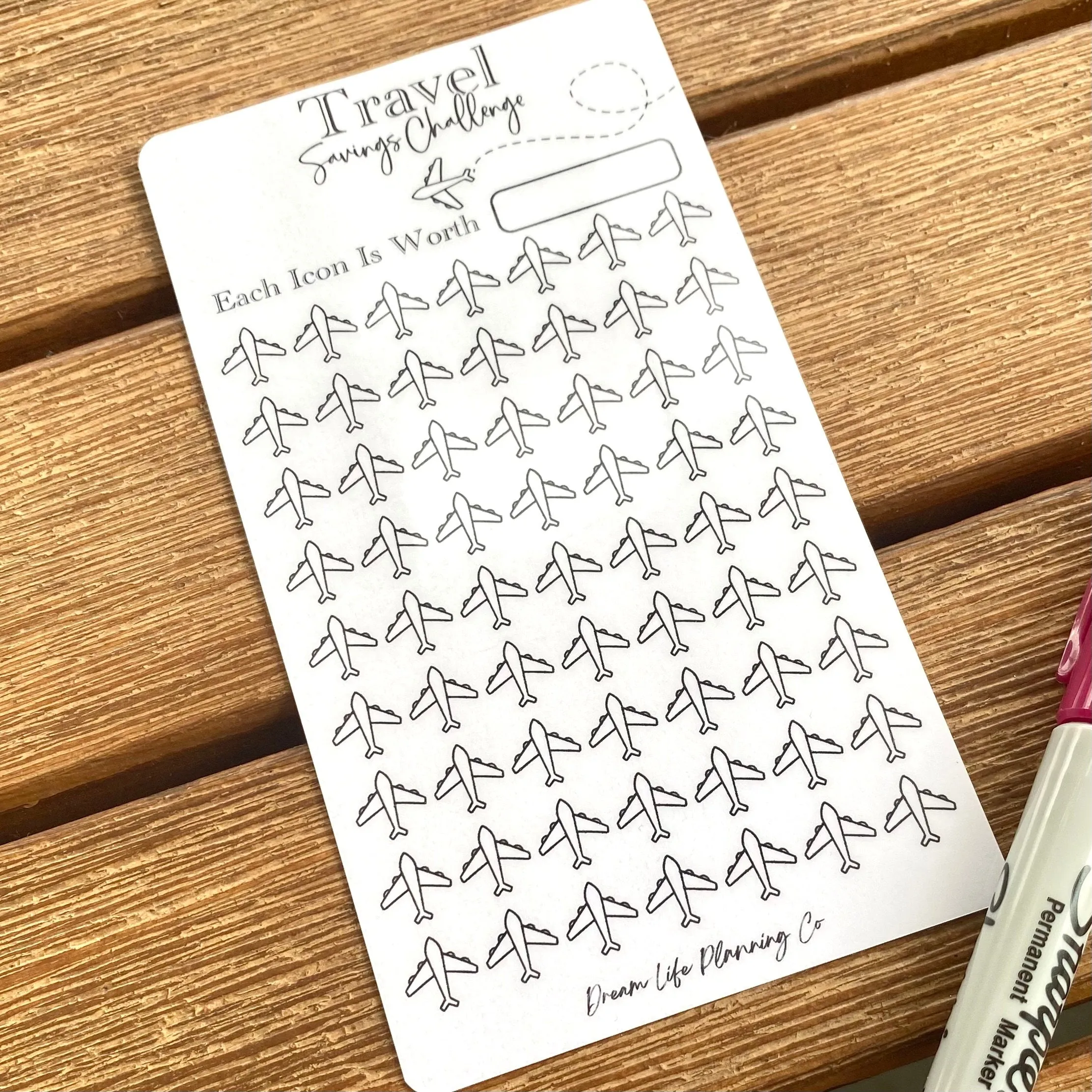 Travel Savings Challenge Cards